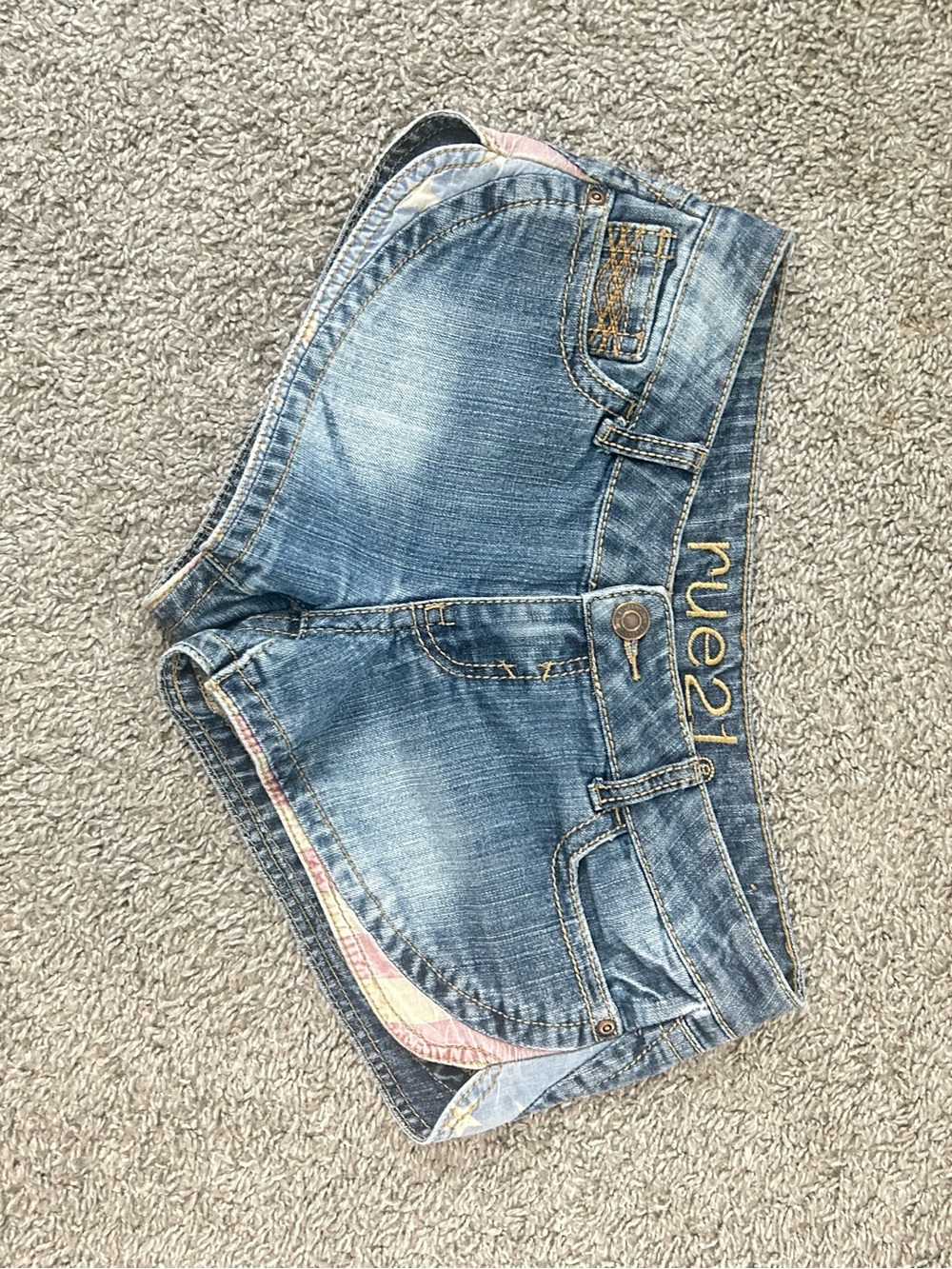 Rue21 Blue Washed Denim Short Shorts